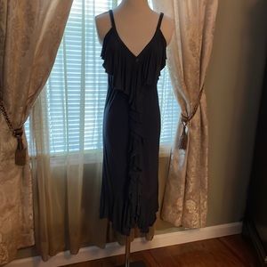 Navy ruffle sun dress size M